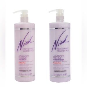 NEW 32oz Nick Chavez Advanced Volume Shampoo & Conditioner Set 129$ bonus serum